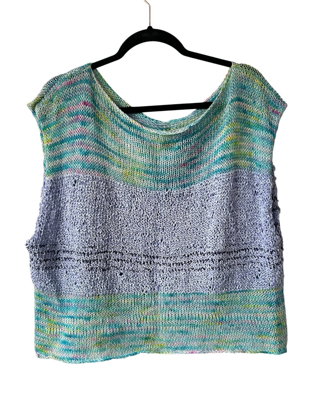 Artists & Revolutionaries Hand knitted Multicolor Sleeveless Knit Top
